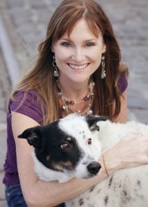 Kristin Headshot with Black & White Dog